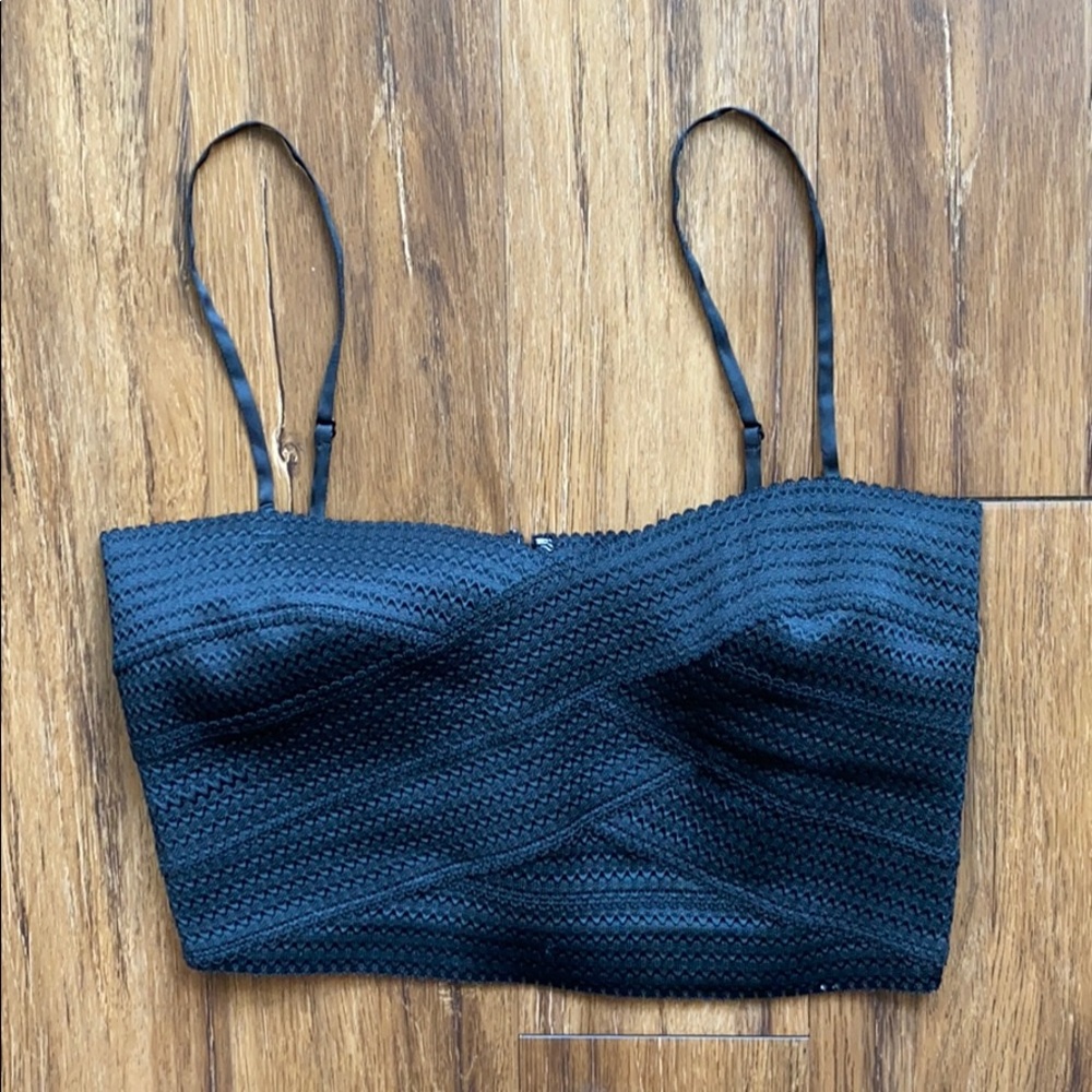 Express Black Crop Top